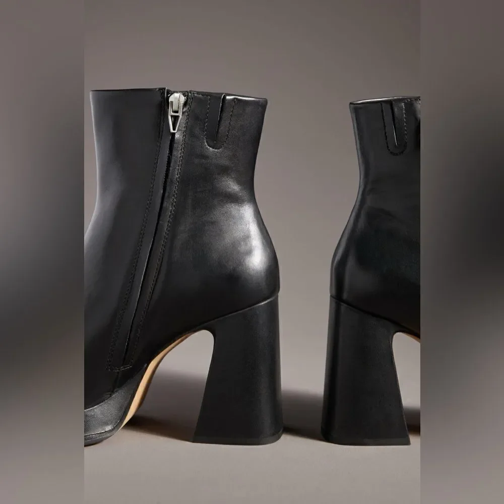 NEW ANTHROPOLIGIE X DOLCE VITA LOCHLY PLATFORM BOOTS BLACK